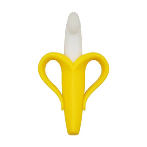 MORDEDOR DE ENCIA CON CEPILLO PARA BEBE BANANA AMARILLO-0