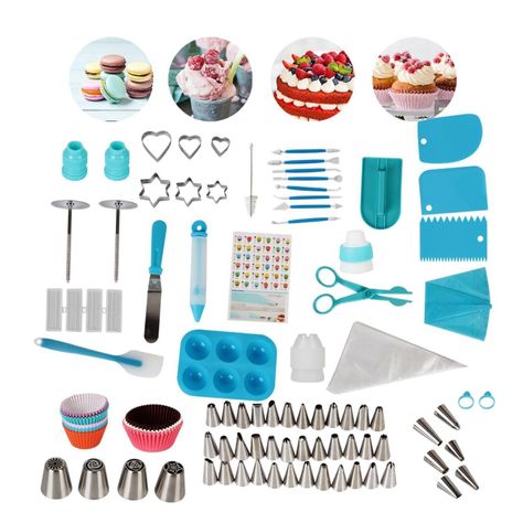 KIT DE UTENSILIOS DECORACION DE TARTAS 236 PIEZAS-0
