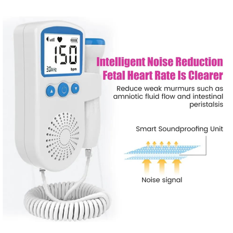 MONITOR FETAL DE RITMO CARDIACO CON PANTALLA LCD-4