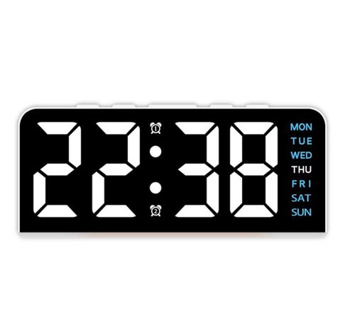  RELOJ ALARMA DE MESA CON CALENDARIO E ILUMINACION VERDE-0
