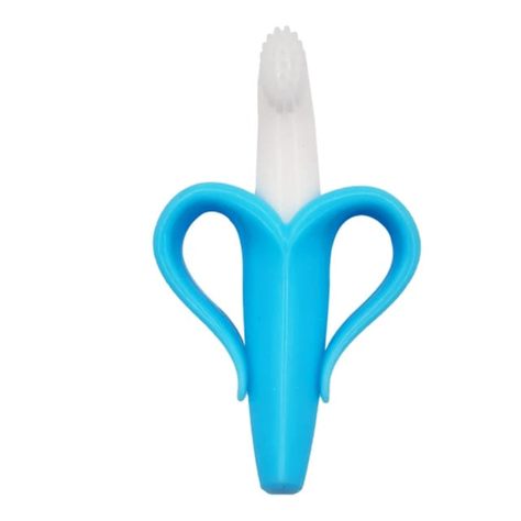 MORDEDOR DE ENCIA CON CEPILLO PARA BEBE BANANA AZUL-0