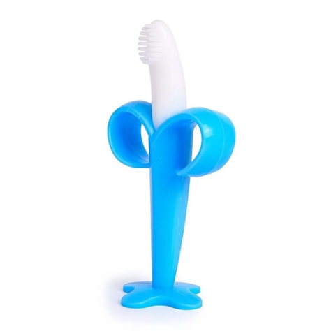 MORDEDOR DE ENCIA CON CEPILLO PARA BEBE BANANA AZUL-1