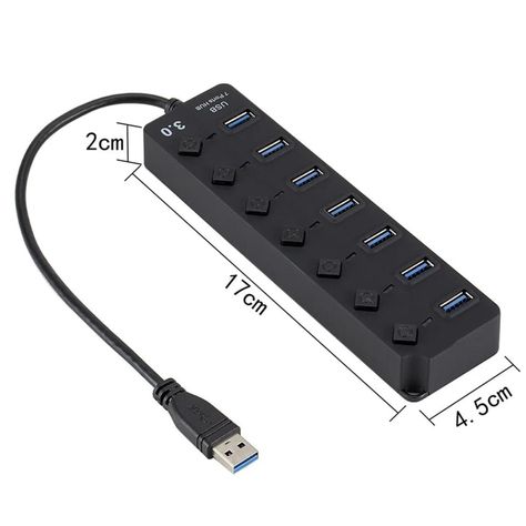 ADAPTADOR HUB MULTIPUERTOS USB 7 PUERTOS 3.0-1