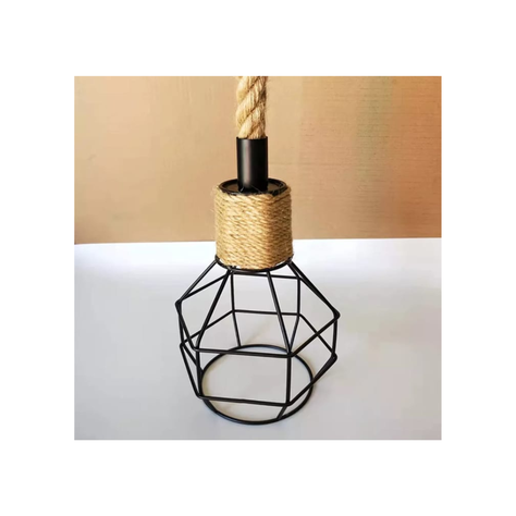 LAMPARA  COLGANTE ESTILO INDUSTRIAL CON CAÑAMO DE 80CM-1
