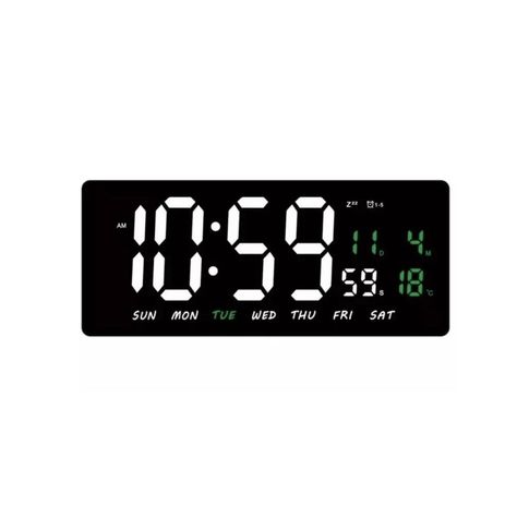 RELOJ DIGITAL DE PARED MODERNO CON CALENDARIO-0