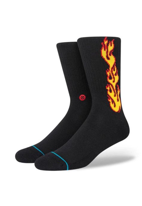 Stance Sock Men Flammed Black-0
