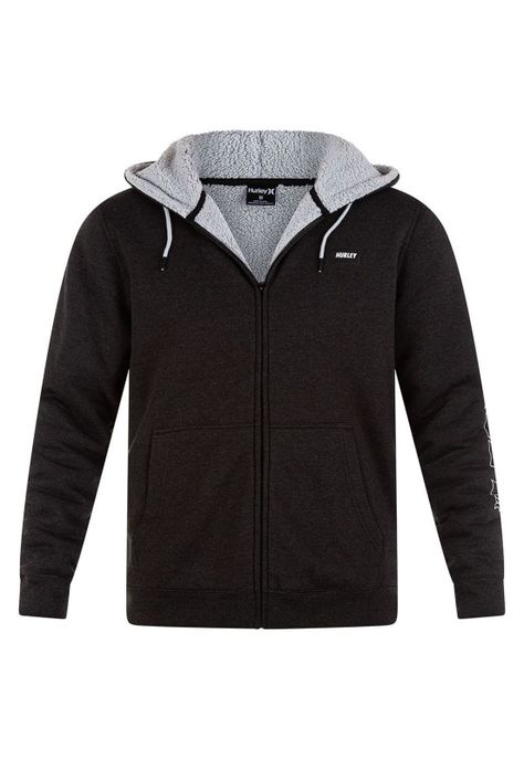 Poleron Zipper Fastlane Burrito Black Hurley-0