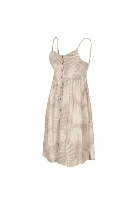 Vestido Women Leaves Beige-2