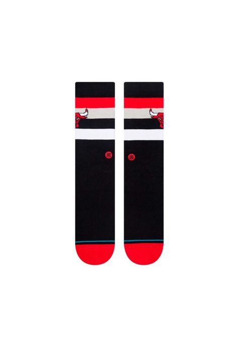 Stance Sock Bulls Crew Black Red-1