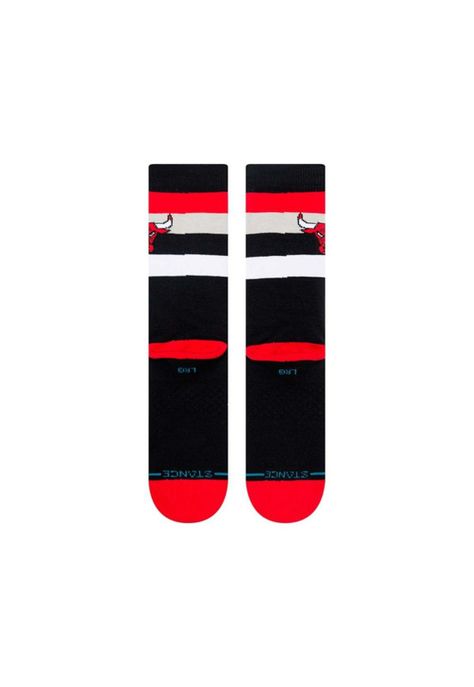 Stance Sock Bulls Crew Black Red-2