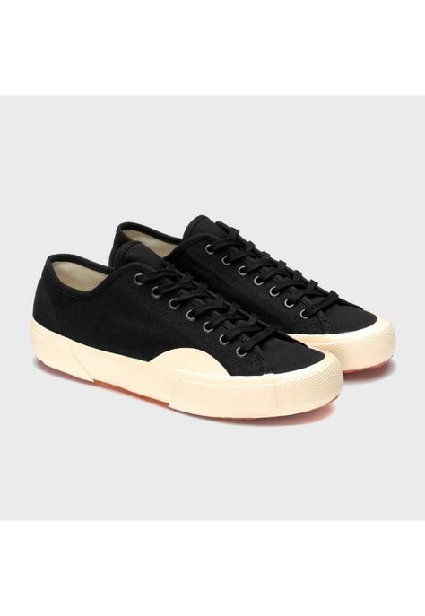 Zapatilla 2431-Deck Canvas Black Off White-1