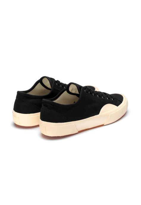 Zapatilla 2431-Deck Canvas Black Off White-2