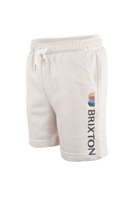 Short Men Beige Logo Print-1