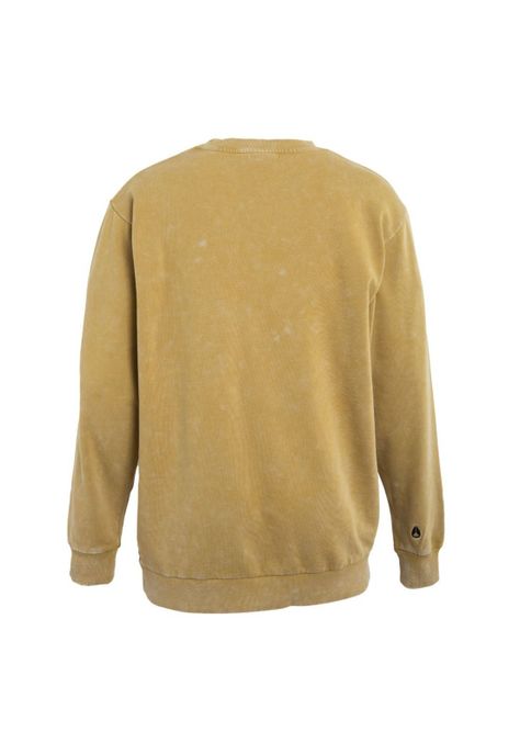 Poleron Men Crew Mustard Logo Front-3