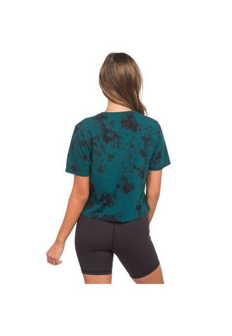 Polera Crown Tiedye Crop Deepteal Tie Hurley-1