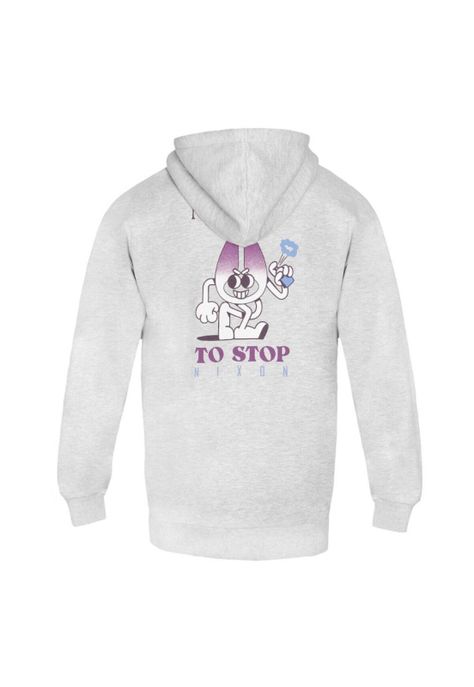 Poleron Men Full zipper "No Time To Stop" Gray-1