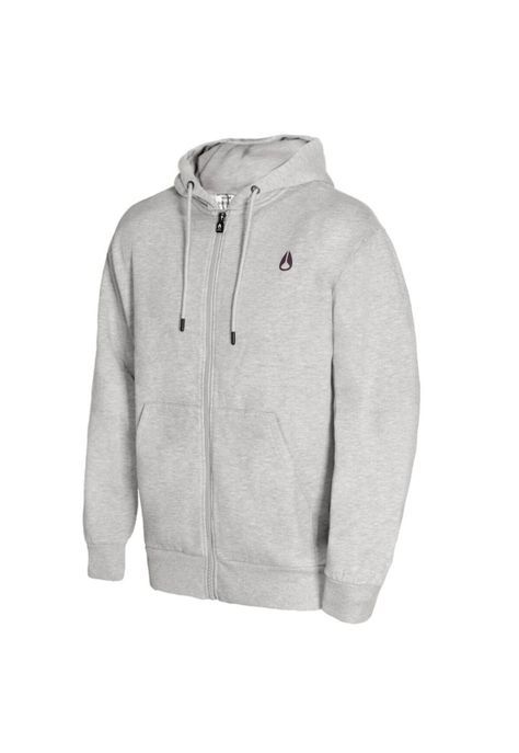 Poleron Men Full zipper "No Time To Stop" Gray-2