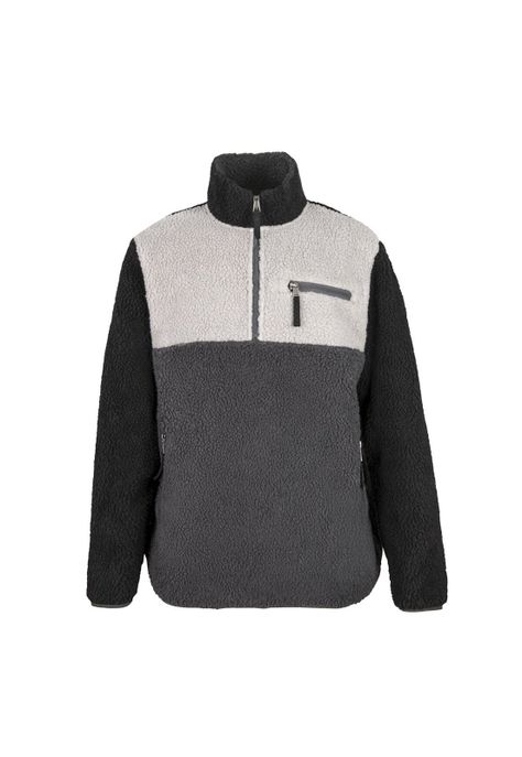 Sherpa Men Half Zip Black Grey White-0