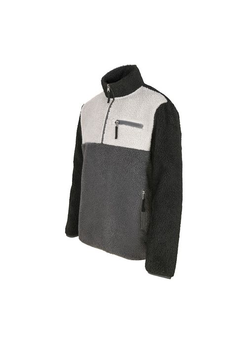 Sherpa Men Half Zip Black Grey White-1