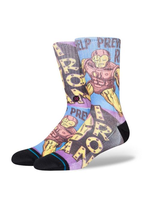 Stance Sock Men Iron Man Prevent Rust Purple-0