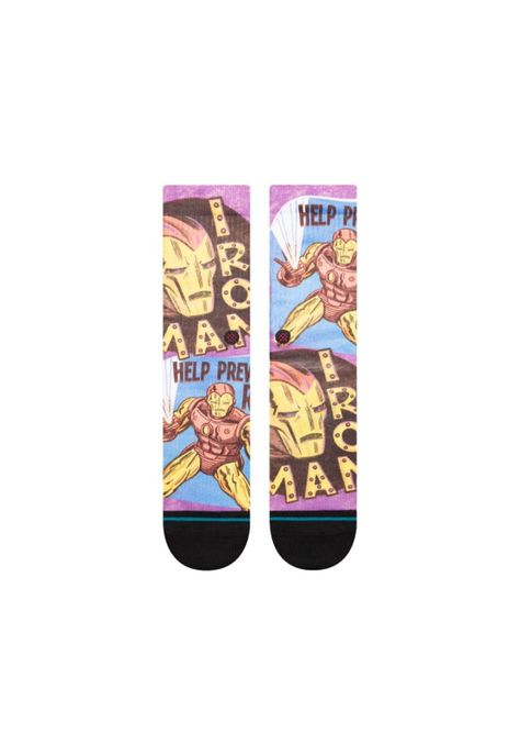 Stance Sock Men Iron Man Prevent Rust Purple-1