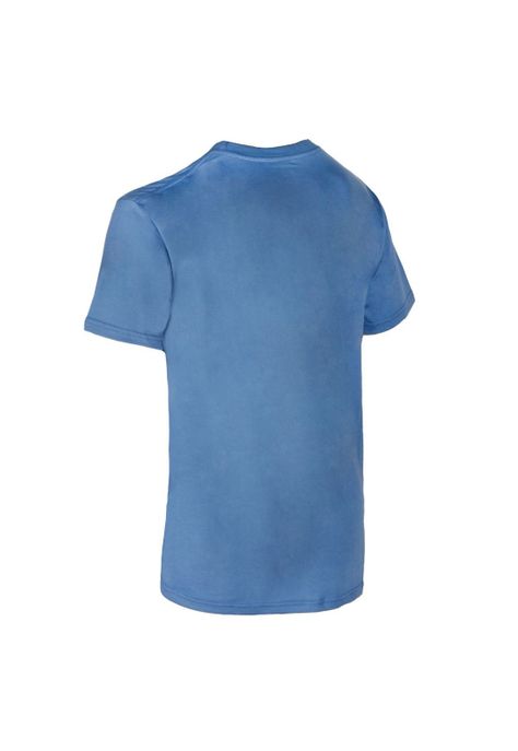Polera Men Tiny Logo Blue-3