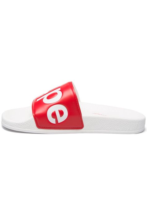 Sandalia 1908 Slides Polysoft White Red Superga-1
