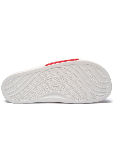 Sandalia 1908 Slides Polysoft White Red Superga-2