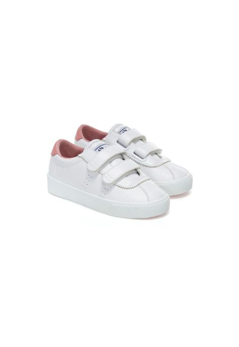 Zapatilla Kids 2843 Club S Strap Vegan White Pink Dusty-1