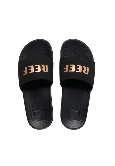 Sandalia Women One Slide Black Gold-1