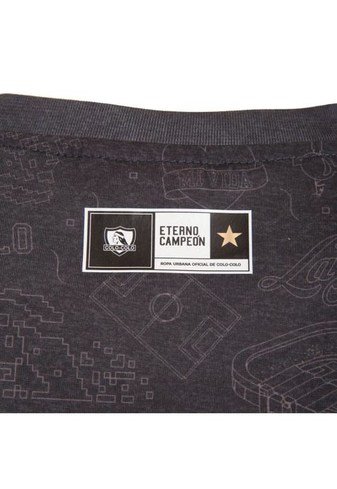 Polera Colo Colo Urbano " Simbolos" Gris-3
