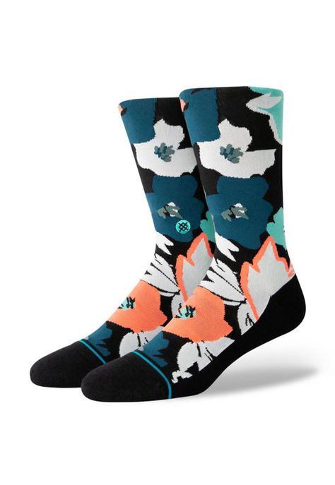 Stance Sock Men Flower Beds Crew Black-0