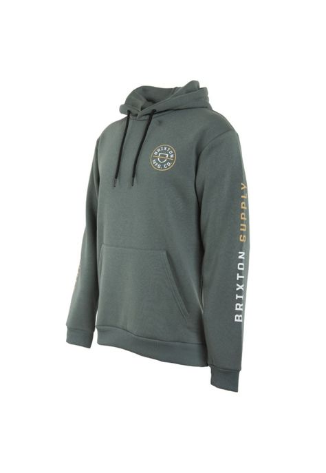Poleron Men Hoodie Logo Green Light Yellow-1