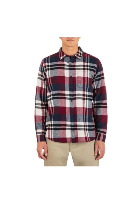 Camisa Portland Organic Truerd Burgundy-2