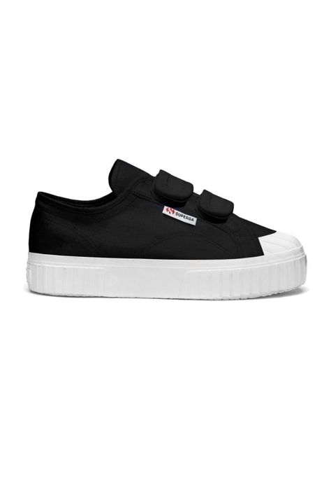 Zapatilla Kids 2630 Stripe Straps Black White-0