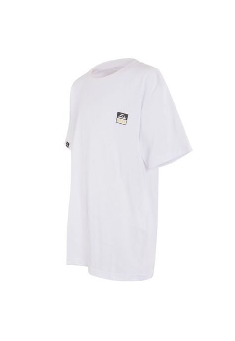 Polera Kids White Logo Black Back-2