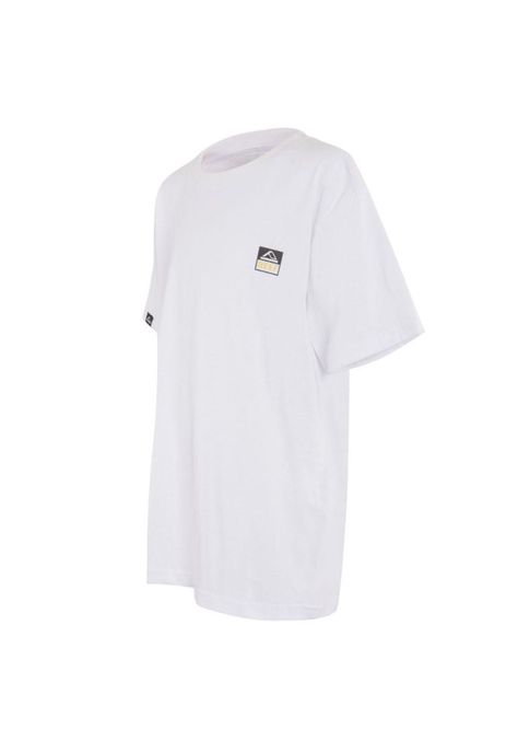 Polera Kids White Logo Black Back-1