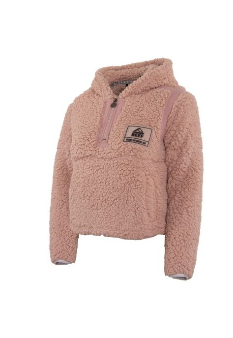 Poleron Kids Crop Top Sherpa Pink-2