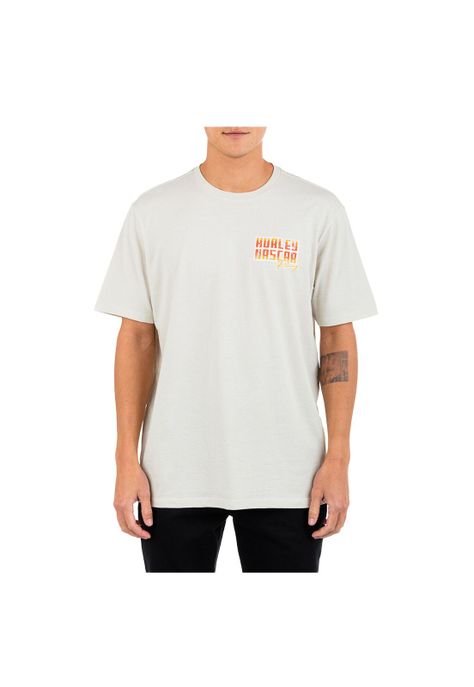 Polera Faster Nascar ss Blanco-2