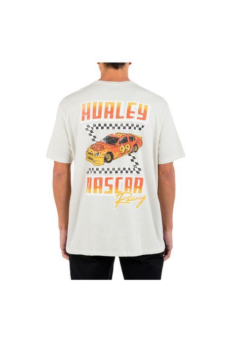 Polera Faster Nascar ss Blanco-3