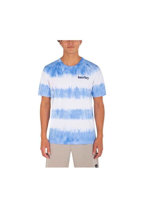 Polera Everyday Washed Tiedye Tealtint White Blue Hurley-2