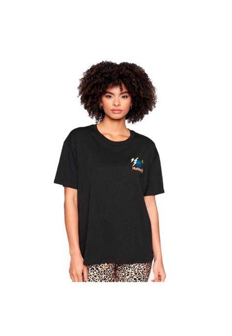 Polera Shroomed Boyfriend Tee Caviar-0