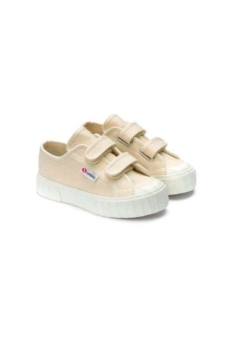 Zapatilla Kids 2630 Stripe Straps Beige Raw Avorio-1