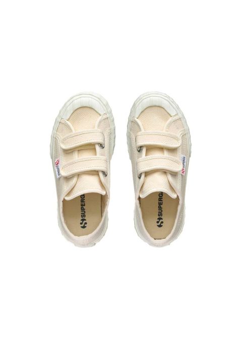 Zapatilla Kids 2630 Stripe Straps Beige Raw Avorio-3