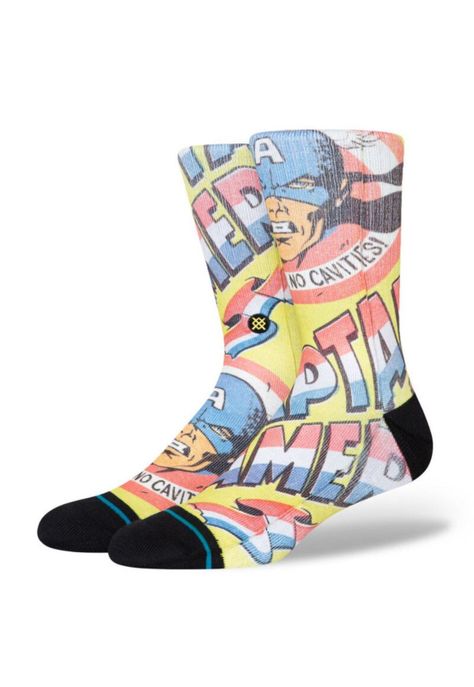 Stance Sock Men Captain America No Cavities Yellow-0