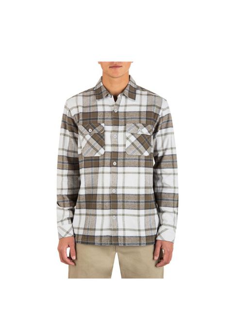 Camisa Santa Cruz Shoreline Flannel Platinum-2
