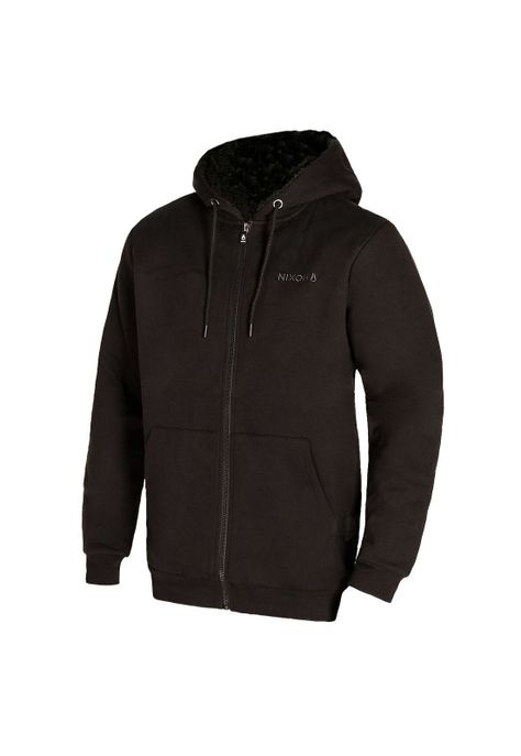 Poleron Men Full Zipper Grey Chiporro Black-2