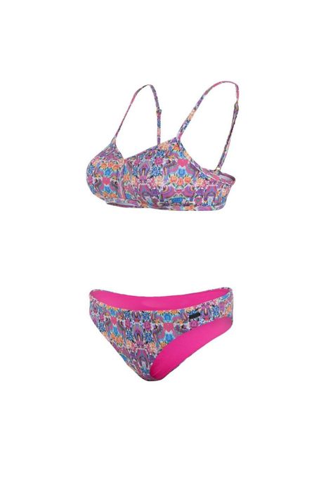 Bikini Purple Flowers Print-1
