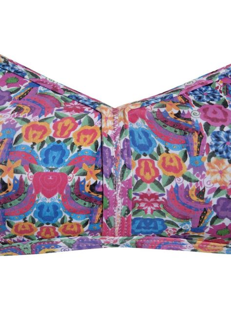 Bikini Purple Flowers Print-3