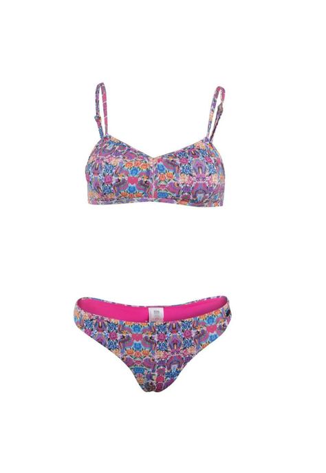 Bikini Purple Flowers Print-4